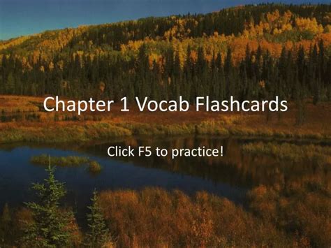 Ch. 1 Vocab Flashcards .